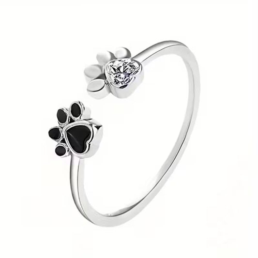 Anillo "Huella en mi Corazón" - Esmalte y Brillo Ajustable