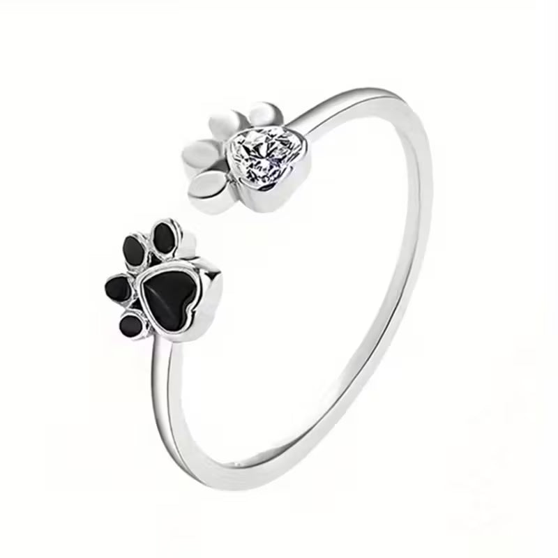 Anillo "Huella en mi Corazón" - Esmalte y Brillo Ajustable