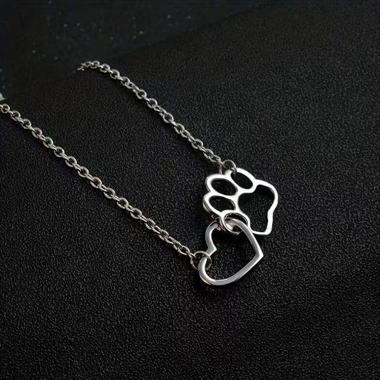 Collar "Amor Incondicional" - Corazón y Huella de Vida