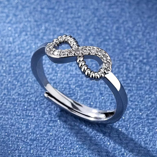Anillo "Amor Eterno" - Infinito de Circonitas Ajustable