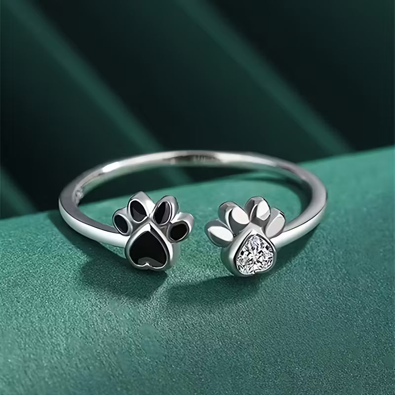 Anillo "Huella en mi Corazón" - Esmalte y Brillo Ajustable
